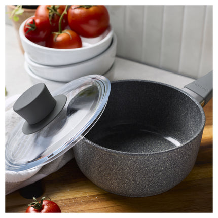 ZWILLING Parma Plus Ceramic 1.4 l aluminum round Sauce pan with lid, grey