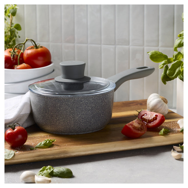 ZWILLING Parma Plus Ceramic 1.4 l aluminum round Sauce pan with lid, grey