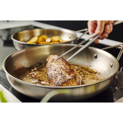 Demeyere Essential 5 32 cm / 12.5 inch 18/10 Stainless Steel frying pan with lid