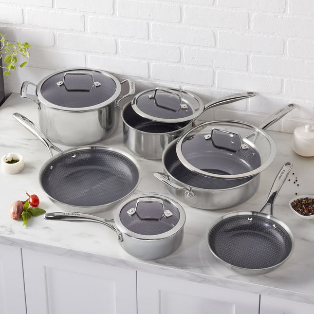 Henckels Paradigm Ceramic 10 Piece stainless steel Cookware set