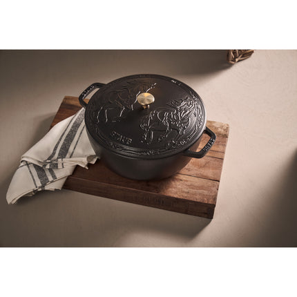 Staub La Cocotte 4.8 l cast iron round Year of the Horse French Oven