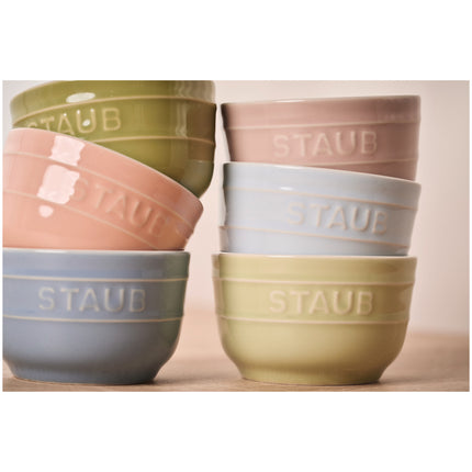 Staub Ceramique 9 cm / 6 Piece ceramic Ramekin set macaron, mixed Colours