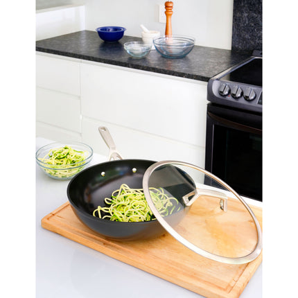 ZWILLING Motion Ceramic 30 cm Aluminum Wok with Lid – Black