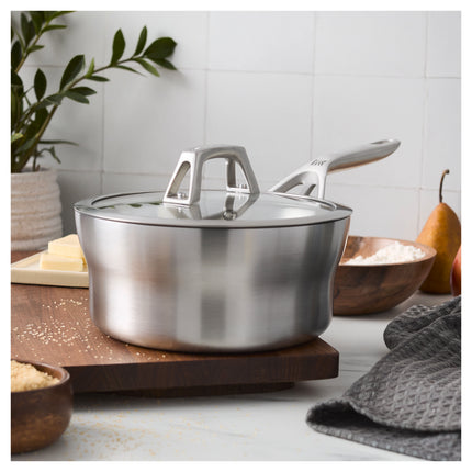 ZWILLING Motion Stainless Steel stainless steel round Sauce pan with lid, silver