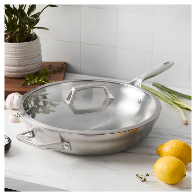 ZWILLING Motion Stainless Steel 33 cm stainless steel deep saute pan with lid