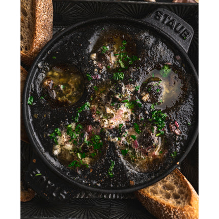 Staub Specialities 14 cm cast iron Escargot Dish with six holes, black