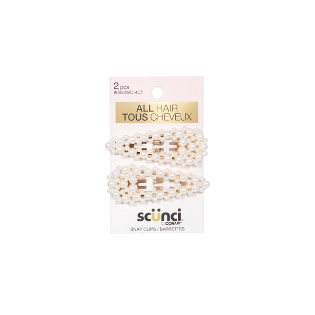 Conair Scunci 2 pk Pearl Snap Clips