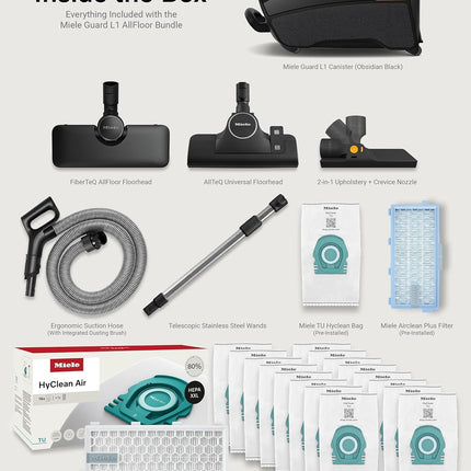 Miele NEW Guard L1 AllFloor Bagged Canister Vacuum Cleaner + Performance Pack Bundle