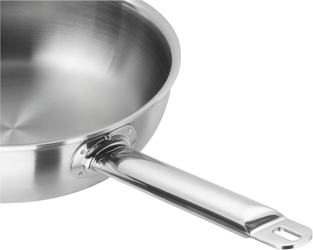 ZWILLING Z1006-109 Pro SS Frying Pan 3PLY 11.0 inches (28 cm) Stainless Steel Full Surface 3 Layer Construction, Induction Compatible