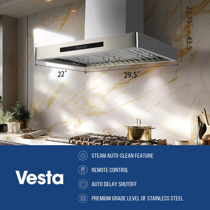 Vesta Paris 30" | Silver | 900 CFM Suction
