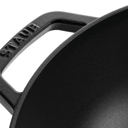 STAUB Cast Iron Perfect Pan, Dutch Oven, 4.5-quart, serves 4-5, Made in France, Matte Black