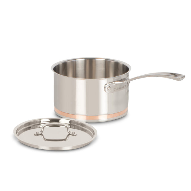 Cuisinart 3.5 Qt. Stainless Steel Copper Band Saucepan with Cover