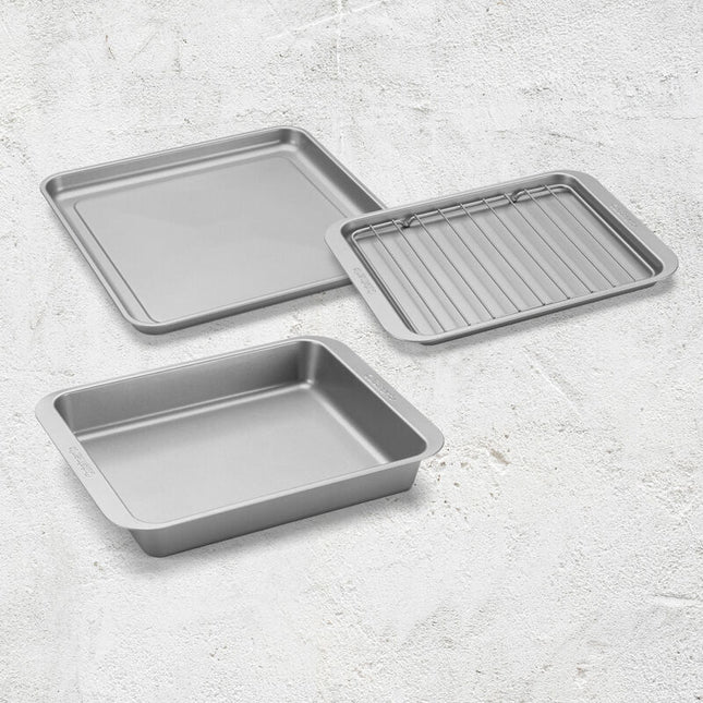 Cuisinart 3-Piece Non-Stick Toaster Oven Bakeware Set