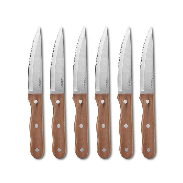 Cuisinart 6-Piece Steak Knife Set – Walnut