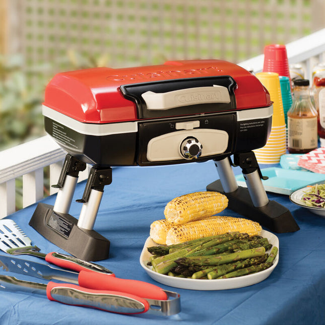 Cuisinart Petite Gourmet Portable Tabletop Gas Grill - Red