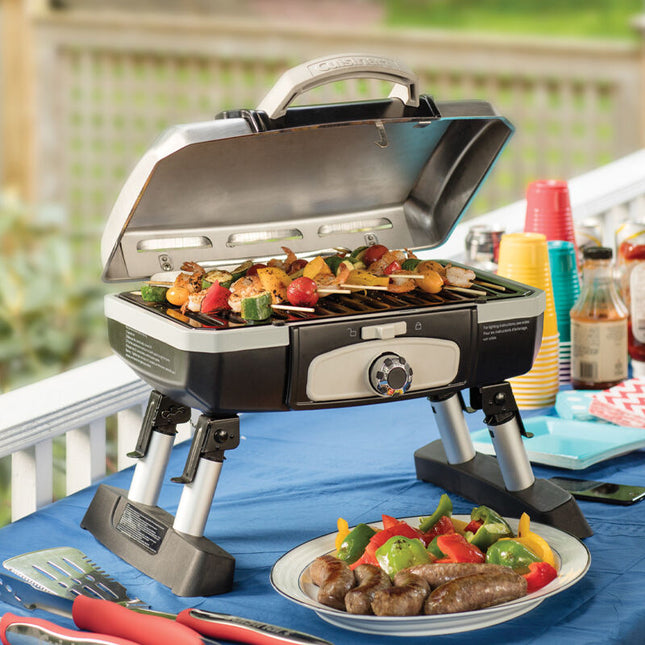 Cuisinart Petite Gourmet Portable Tabletop Gas Grill - Silver