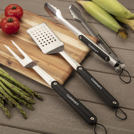Cuisinart 3 Piece Magnetic Grill Tool Set
