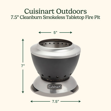 Cuisinart 7.5” Cleanburn Smokeless Table Top Fire Pit