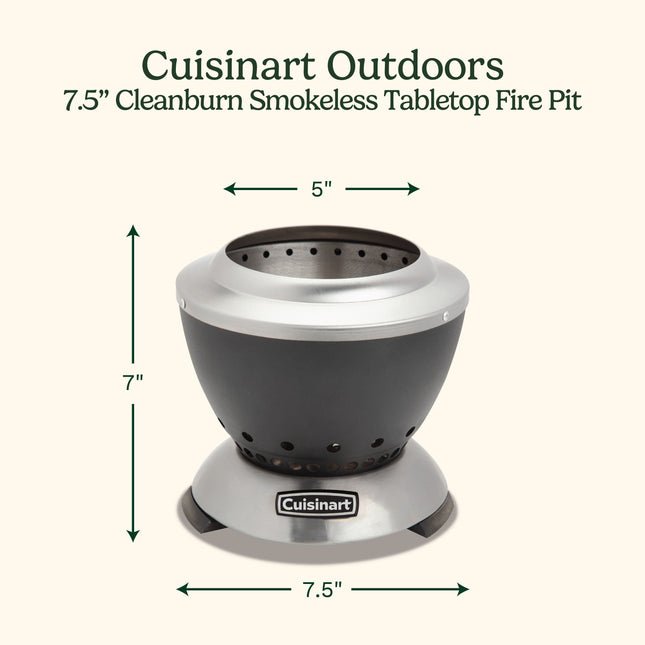 Cuisinart 7.5” Cleanburn Smokeless Table Top Fire Pit