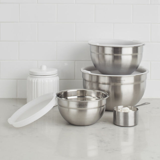 Cuisinart 3-Piece Stainless Steel Mixing Bowls with Lids