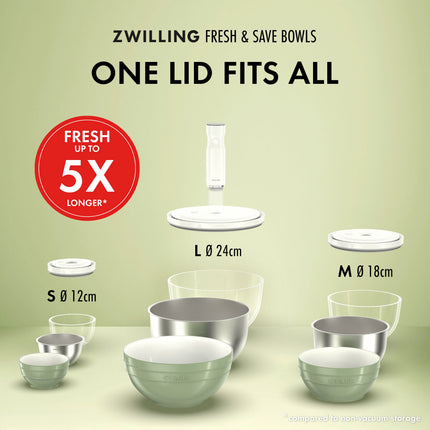 ZWILLING Fresh & Save BOWLS Vacuum bowl set S/M/L / 6 Piece, stainless steel