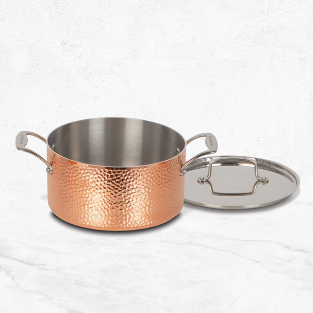 Cuisinart 8-Piece Copper Hand Hammered Stainless Steel Cookware Set
