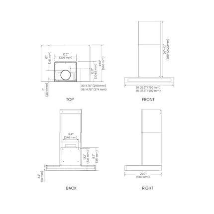 Vesta Hamburg 30" | Silver | DC Motor