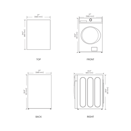 Vesta Hong Kong 27" 5.2 Cu. Ft. Front Load Washer