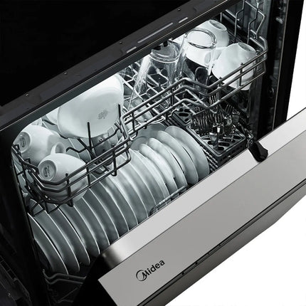 Midea 24” Front Control Hybrid Tub Dishwasher in Stainless Steel