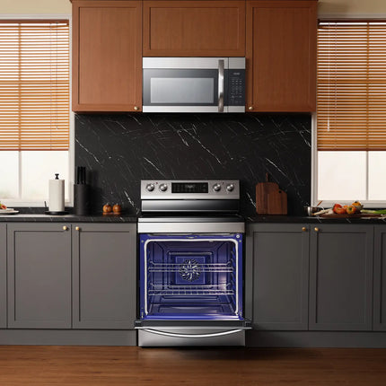 Midea 6.3 Cu. Ft. Freestanding Electric Range with 5 Elements, Air Fry and Self-Clean