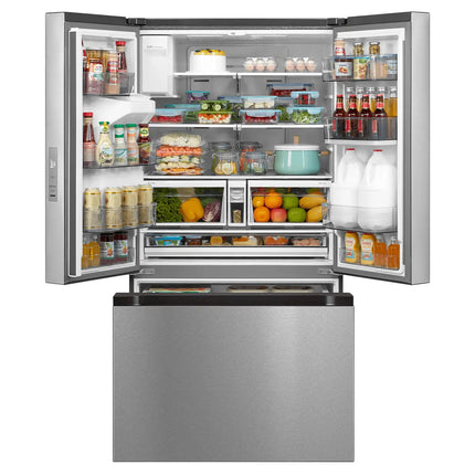 Midea 29.3 Cu. Ft. 36" Standard-Depth French Door Refrigerator with Recessed Handles