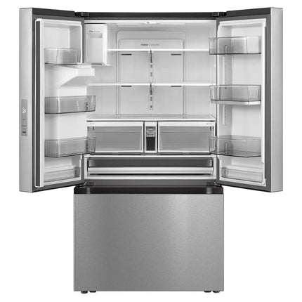 Midea 29.3 Cu. Ft. 36" Standard-Depth French Door Refrigerator with Recessed Handles