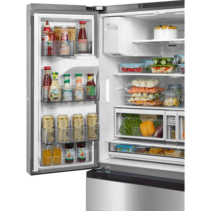 Midea 29.3 Cu. Ft. 36" Standard-Depth French Door Refrigerator with Recessed Handles