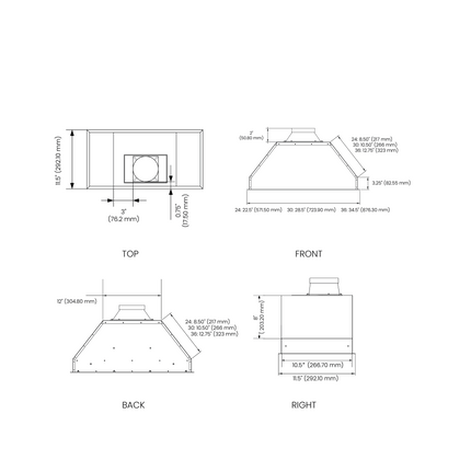 Vesta Montreal 24" | Silver | Easy-Clean Baffle Filters