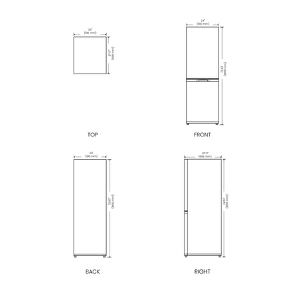 Vesta Nunavut 24" Stainless Steel Refrigerator