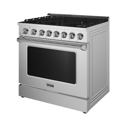 Vesta Oregon 36" | Silver | Full Gas Range