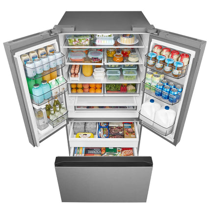 Midea 31.7 Cu. Ft. 36” Standard Depth French Door with AutoFill Pitcher and Dual Ice Maker