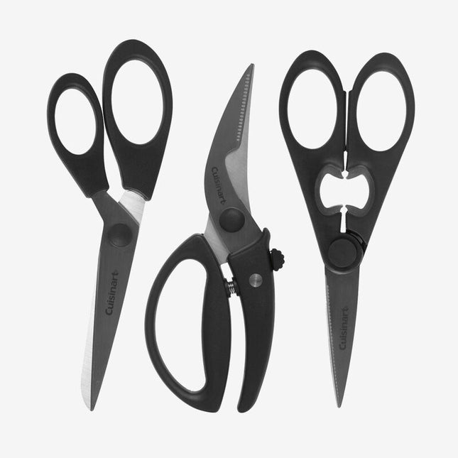 Cuisinart Set of 3 Shears — All-Purpose Shears, Deluxe Poultry Shears & Bent Shears