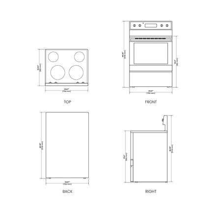 Vesta Saskatchewan 30" Stainless Steel Freestanding Electric Range