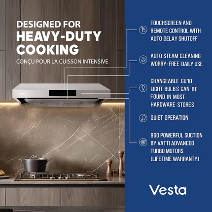 Vesta Surrey 30" | Silver | Steam-Clean Technology