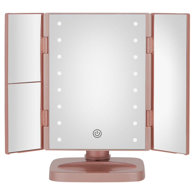 Conair 1x/2x/3x Trifold LED Lighted Makeup Mirror