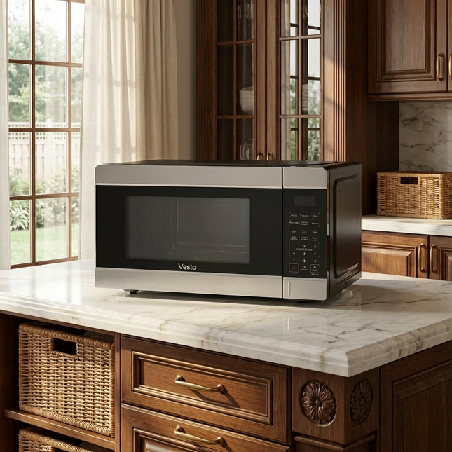 Vesta Tokyo 1.1 Cu. Ft Countertop Microwave - Stainless Steel