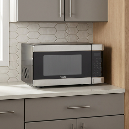 Vesta Tokyo 1.1 Cu. Ft Countertop Microwave - Stainless Steel