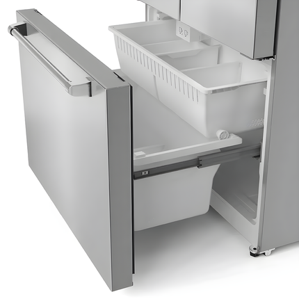 Vesta Yukon 36" Counter-Depth Stainless Steel French-Door Refrigerator with Bottom-Freezer