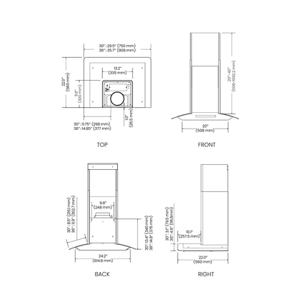 Vesta Bremen 30" | Silver | DC Motor