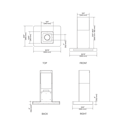 Vesta Bucharest 36" | Silver | DC Motor