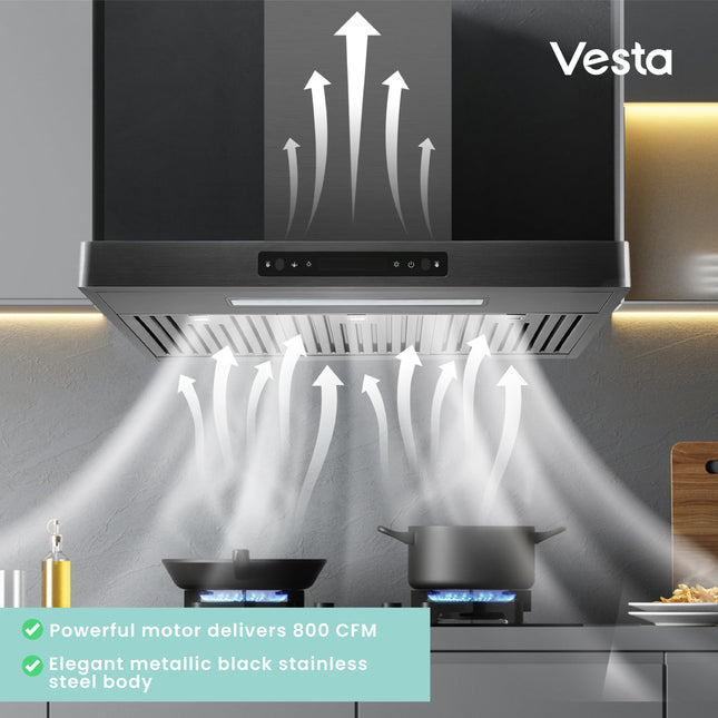 Vesta Copenhagen 30" | Metallic Black | 6-Speed Touchscreen