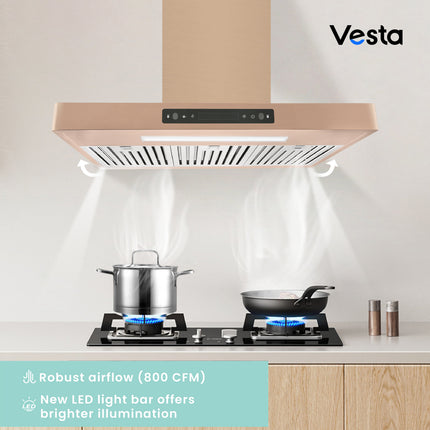 Vesta Copenhagen 36" | Rose Gold | 6-Speed Touchscreen