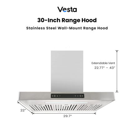Vesta Copenhagen 30" | Silver | 6-Speed Touchscreen