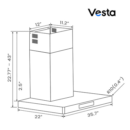 Vesta Copenhagen 36" | Silver | 6-Speed Touchscreen